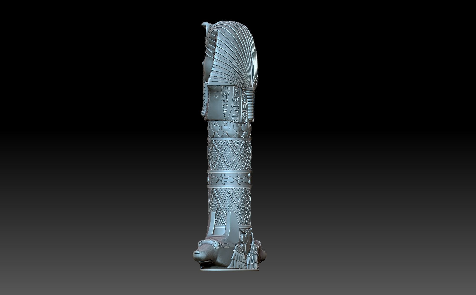 Tutankhamun egyptian scepter 3D print model_5