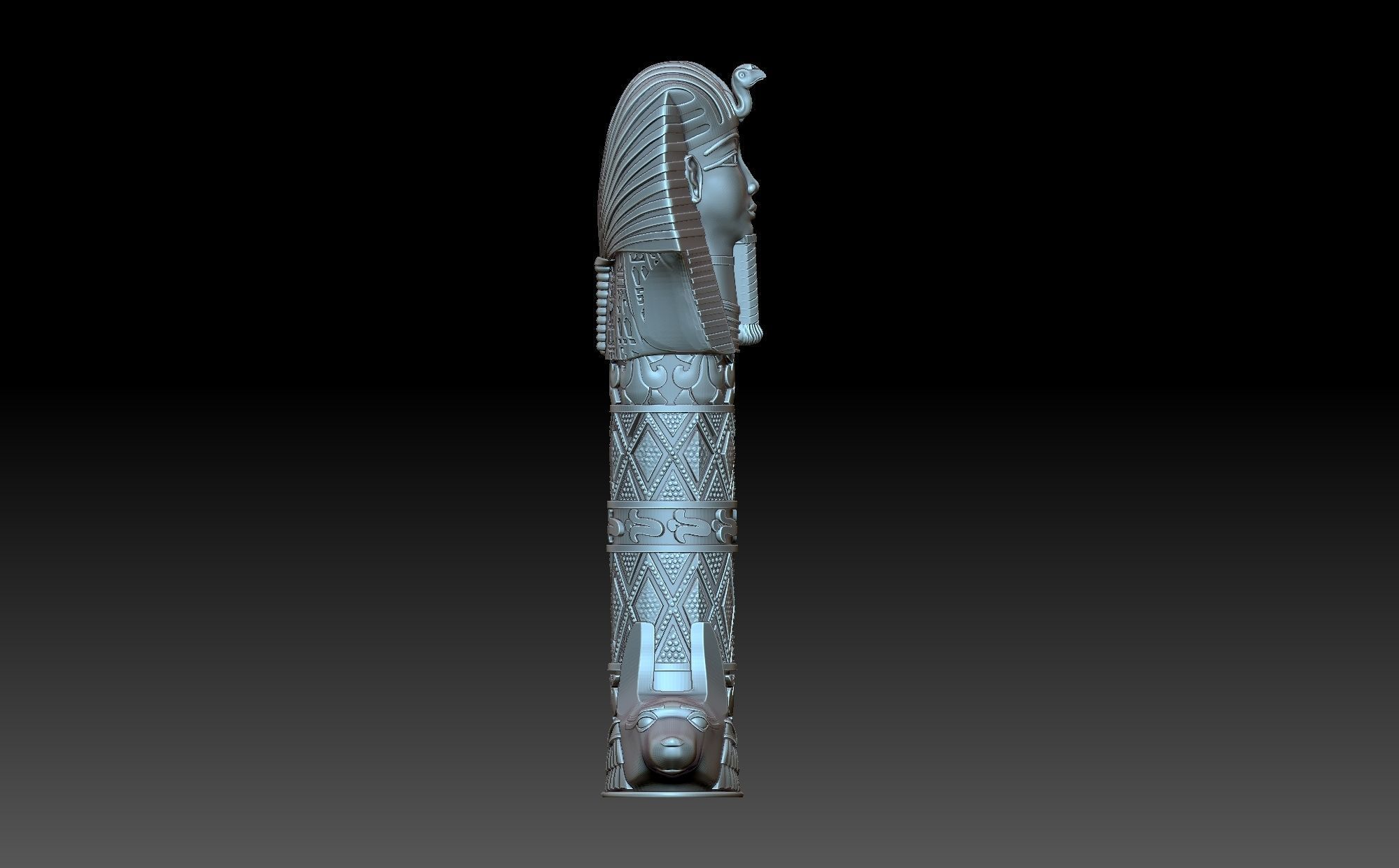 Tutankhamun egyptian scepter 3D print model_2