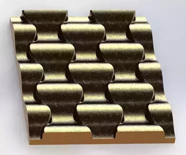 Gypsum decorative 3D panels Scales Free 3D print model