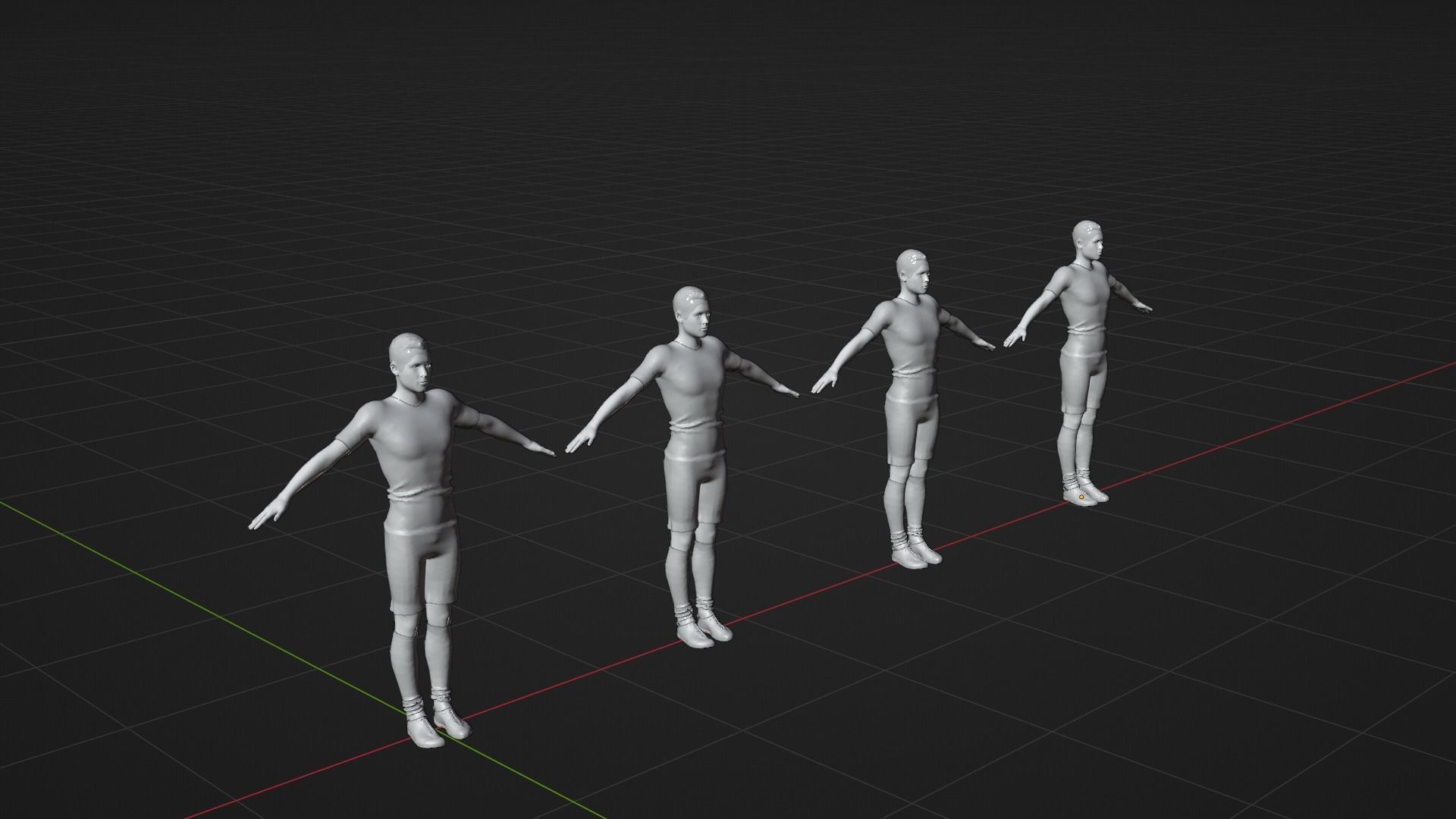 Cristiano Ronaldo - Manchester - Madrid - Juventus - Portugal Low-poly 3D model_25