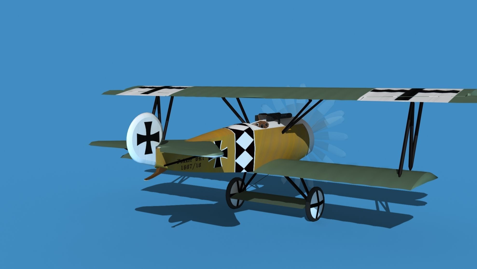 Fokker D-VI V16 3D model_5