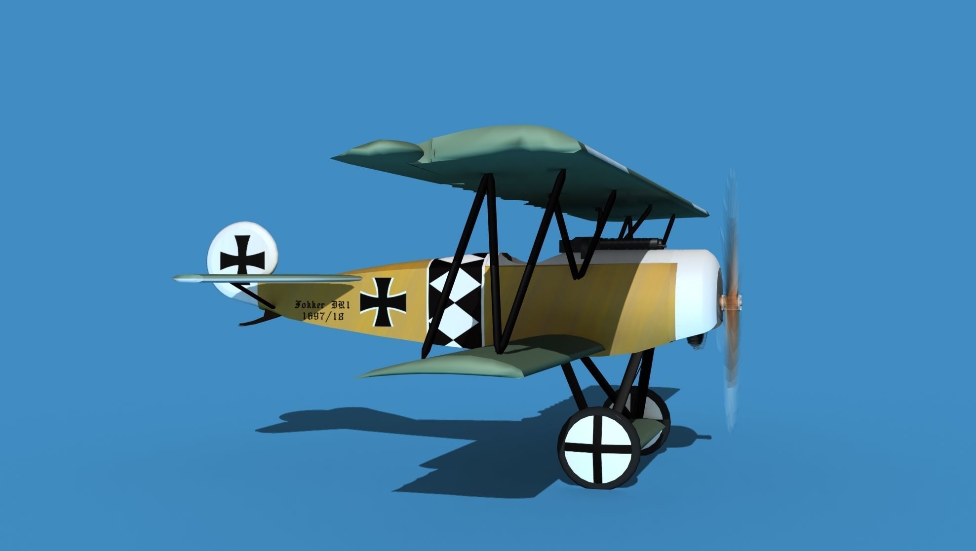 Fokker D-VI V16 3D model_3