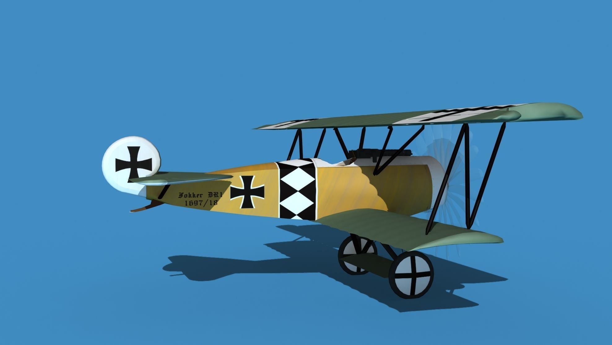 Fokker D-VI V16 3D model_4