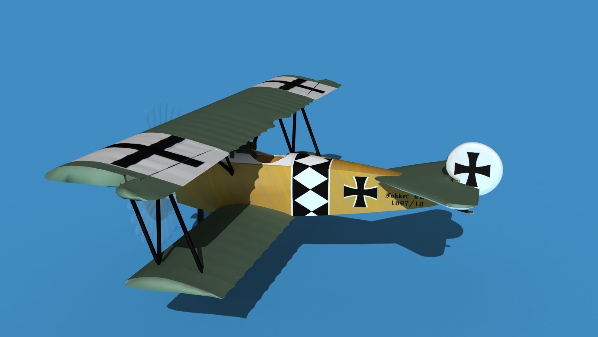 Fokker D-VI V16 3D model_8