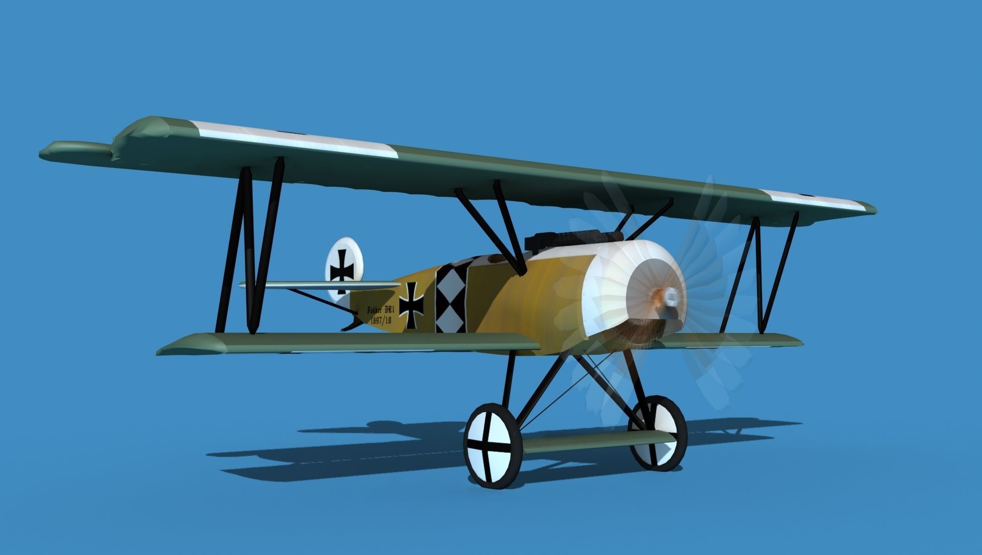 Fokker D-VI V16 3D model_2