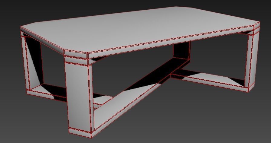 Center Table low poly Low-poly 3D model_7
