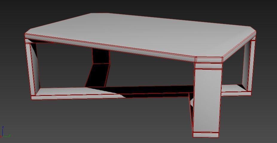 Center Table low poly Low-poly 3D model_6