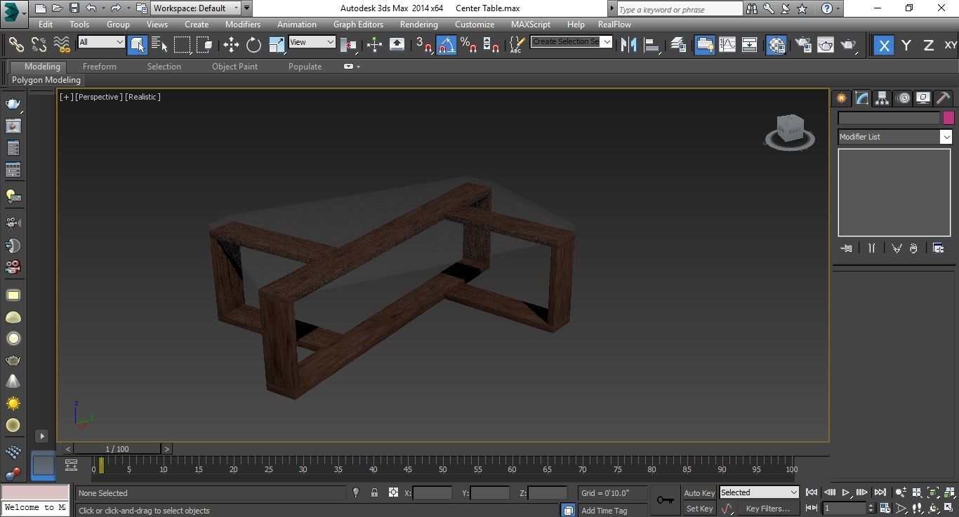 Center Table low poly Low-poly 3D model_8