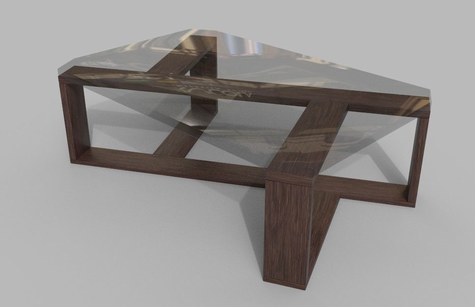 Center Table low poly Low-poly 3D model_2