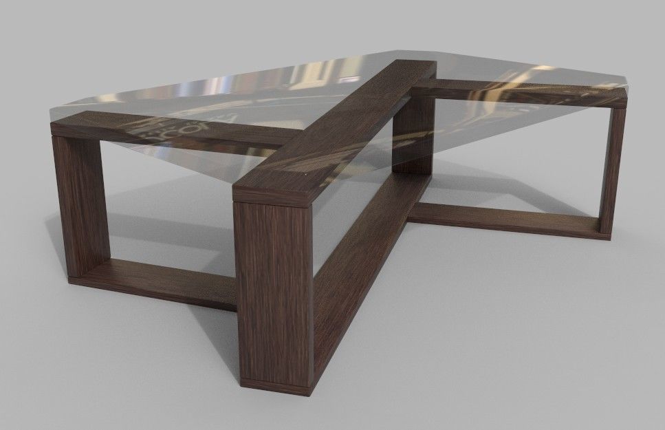 Center Table low poly Low-poly 3D model_1
