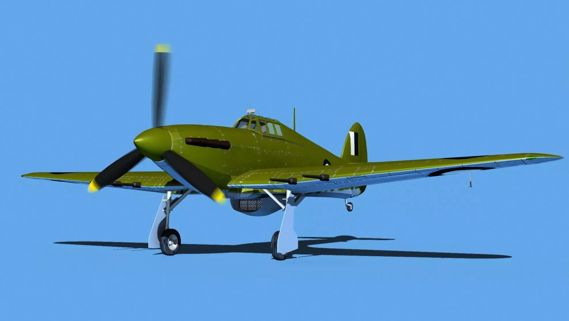 Hawker Hurricane MKII V05 3D model