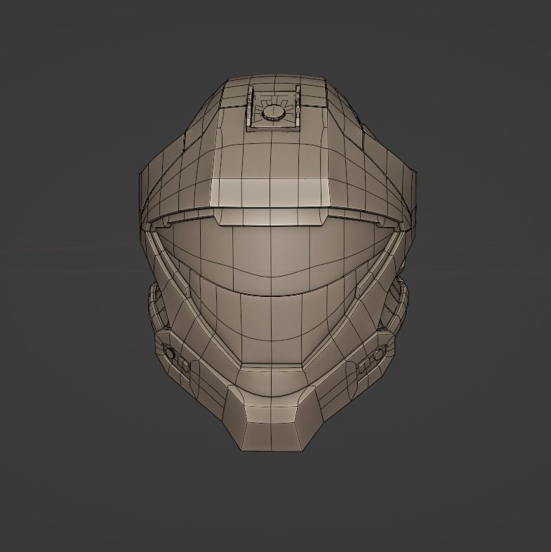 Halo Recon Helmet With Print Ready STL Low-poly 3D model_1