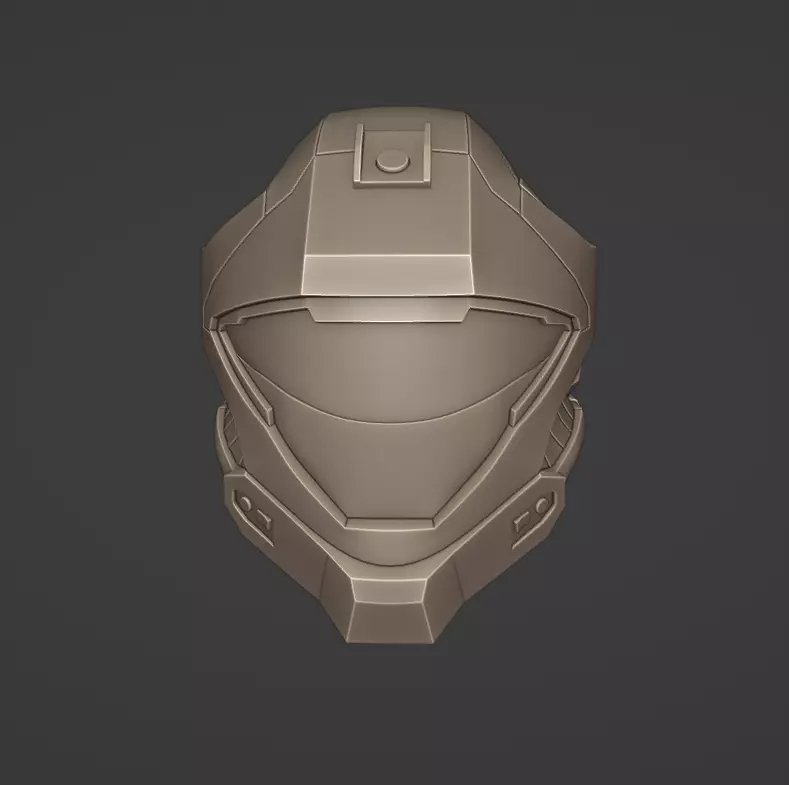 Halo Recon Helmet With Print Ready STL Low-poly 3D model_0
