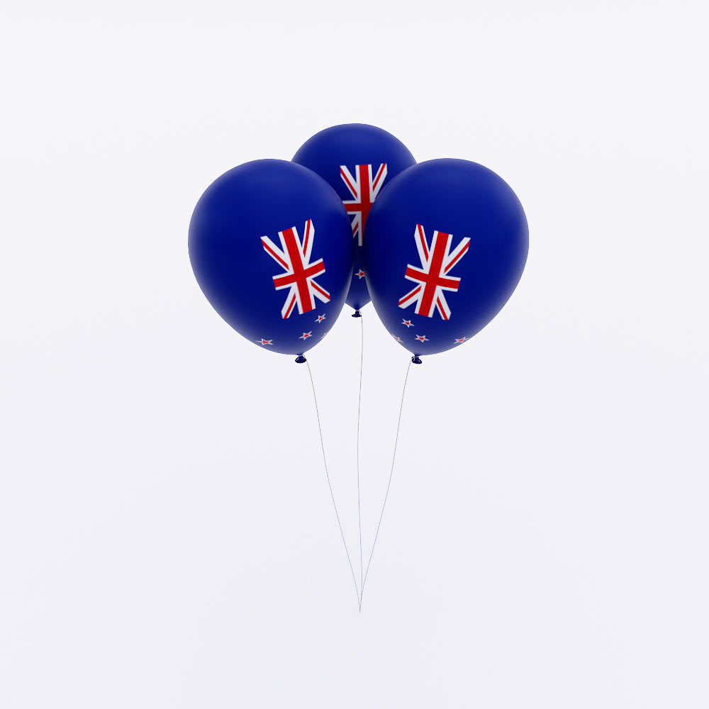 Australia country balloon low poly 3d model Low-poly 3D model_1