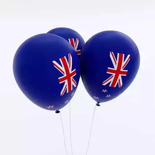 Australia country balloon low poly 3d model 