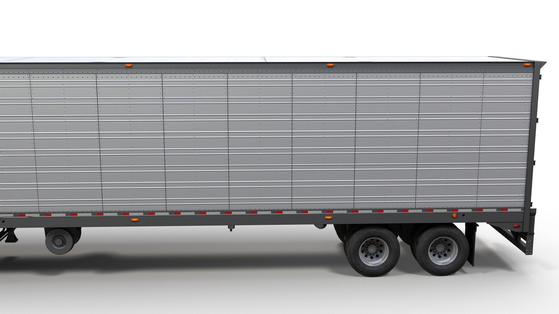 Peterbilt 362 van trailer truck Low-poly 3D model_6