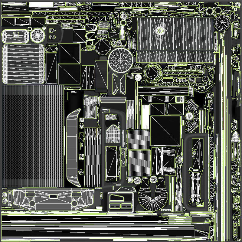 Peterbilt 362 van trailer truck Low-poly 3D model_40