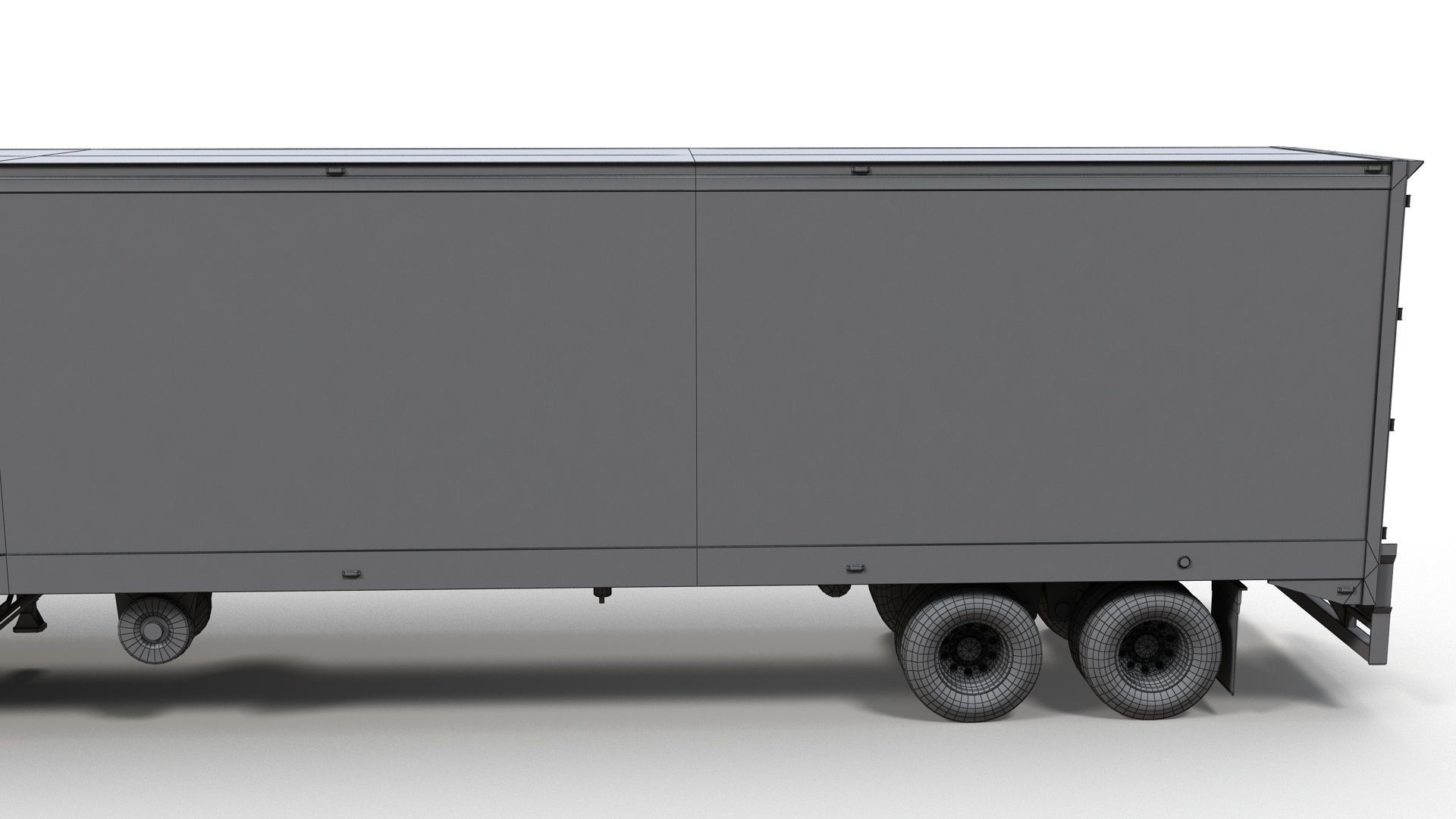 Peterbilt 362 van trailer truck Low-poly 3D model_18