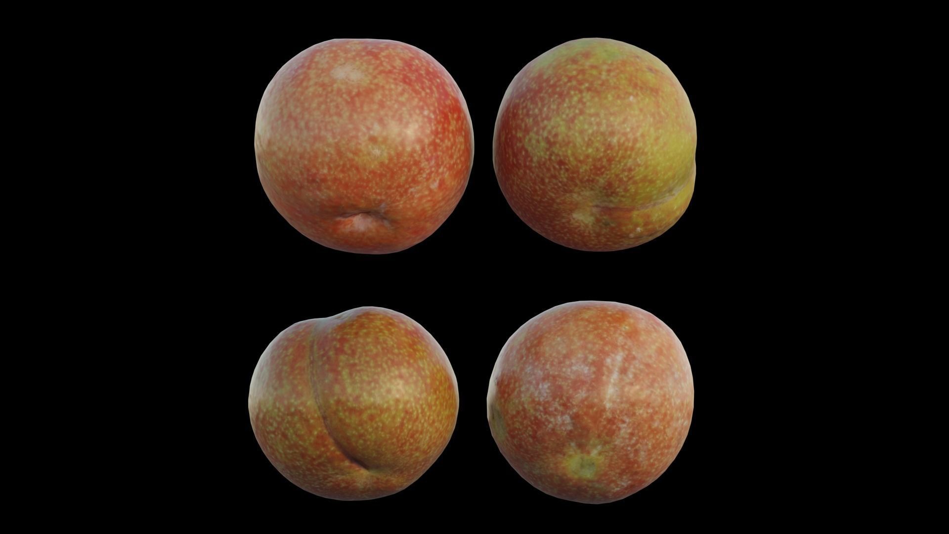 Plum fruit 3D model_10