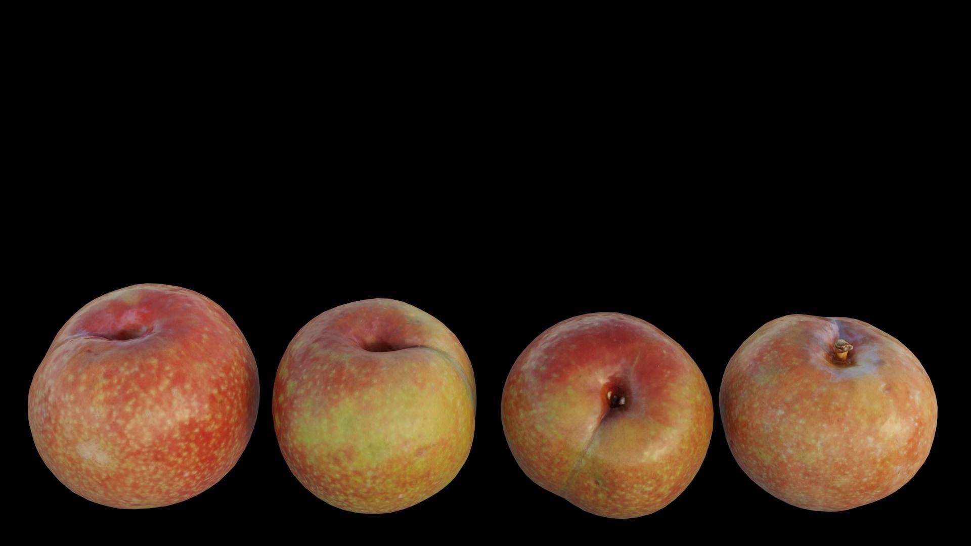 Plum fruit 3D model_5