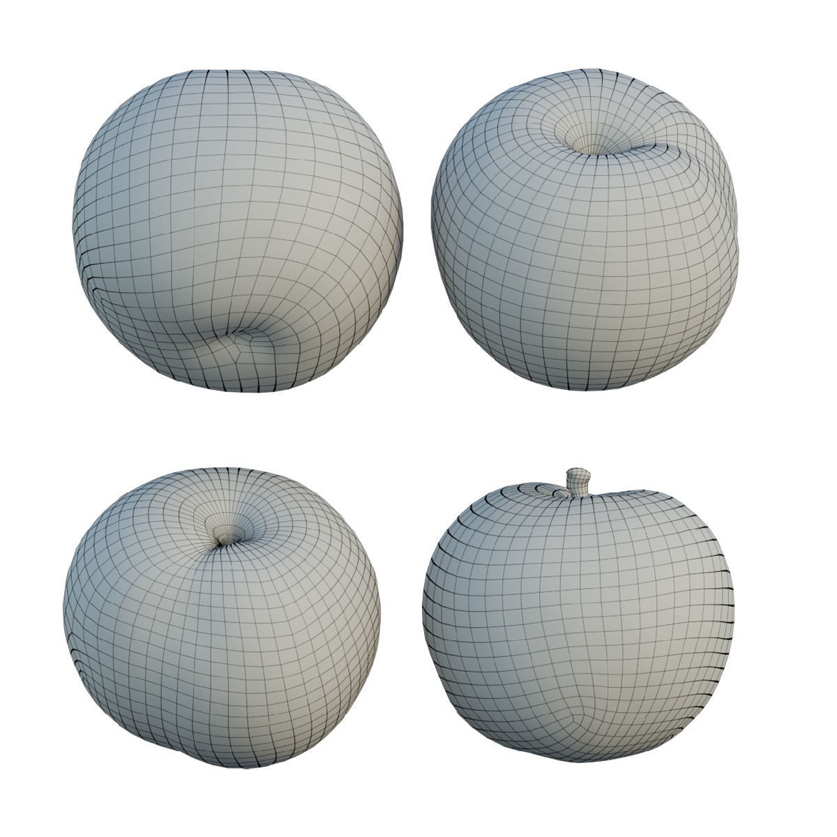 Plum fruit 3D model_4