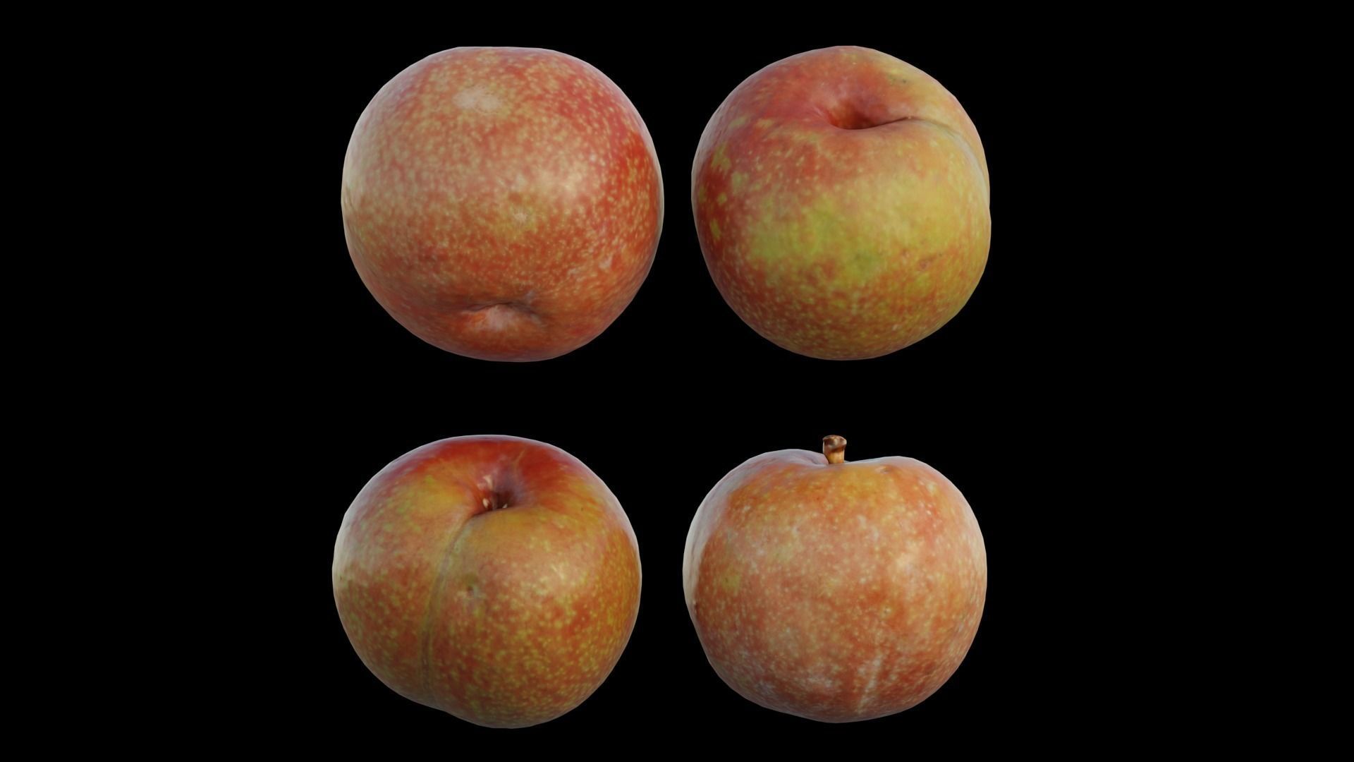 Plum fruit 3D model_7