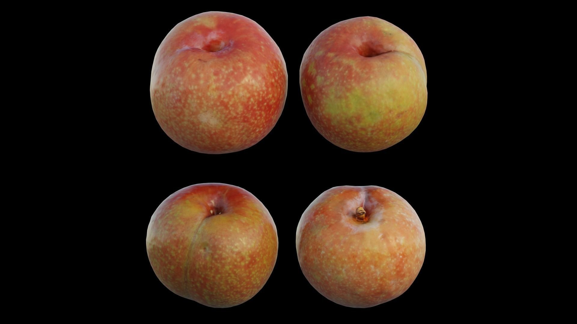 Plum fruit 3D model_9