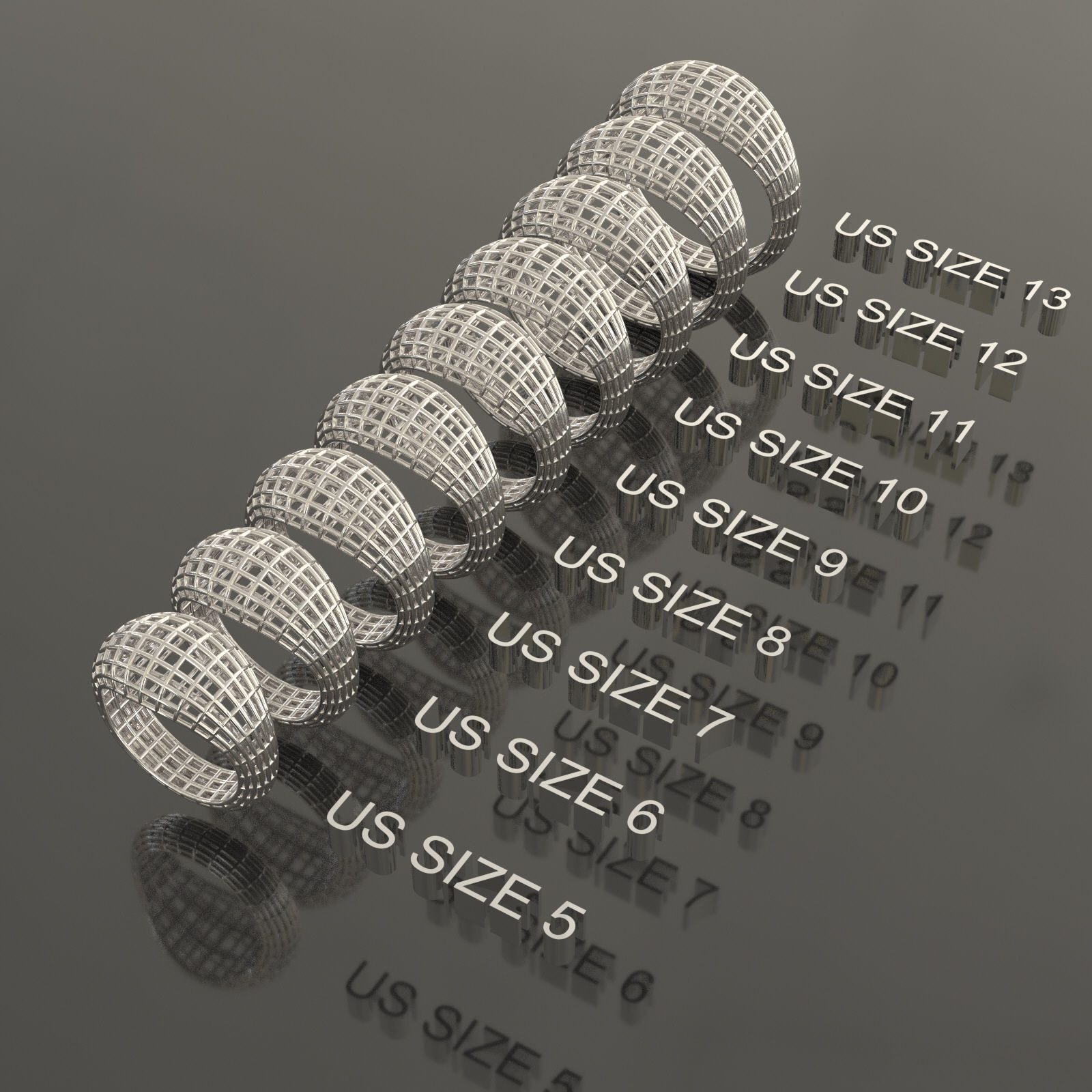 Fashion Cage Ring 3D Print Model Render And Real Detail 3D print model_6