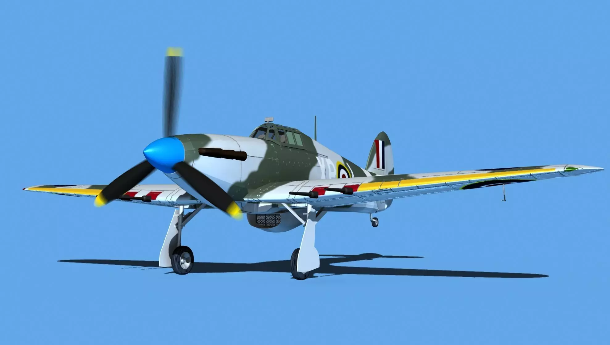 Hawker Hurricane MKII V14 3D model
