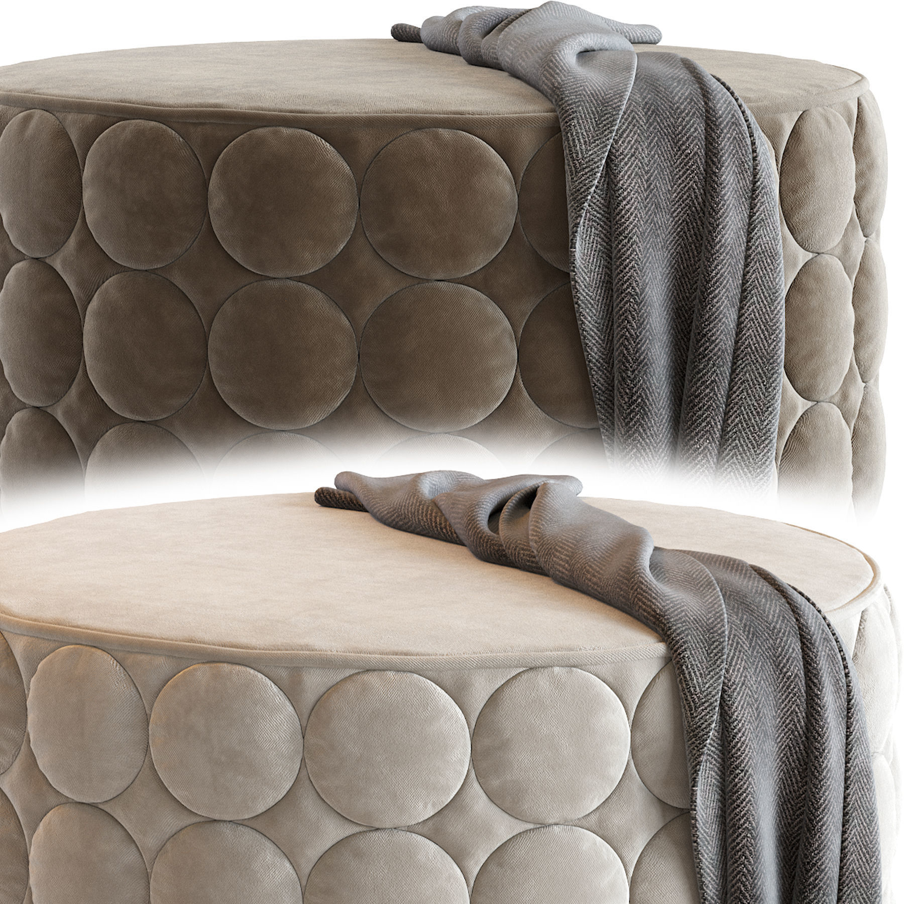 Pouf Velletri 3D model_3