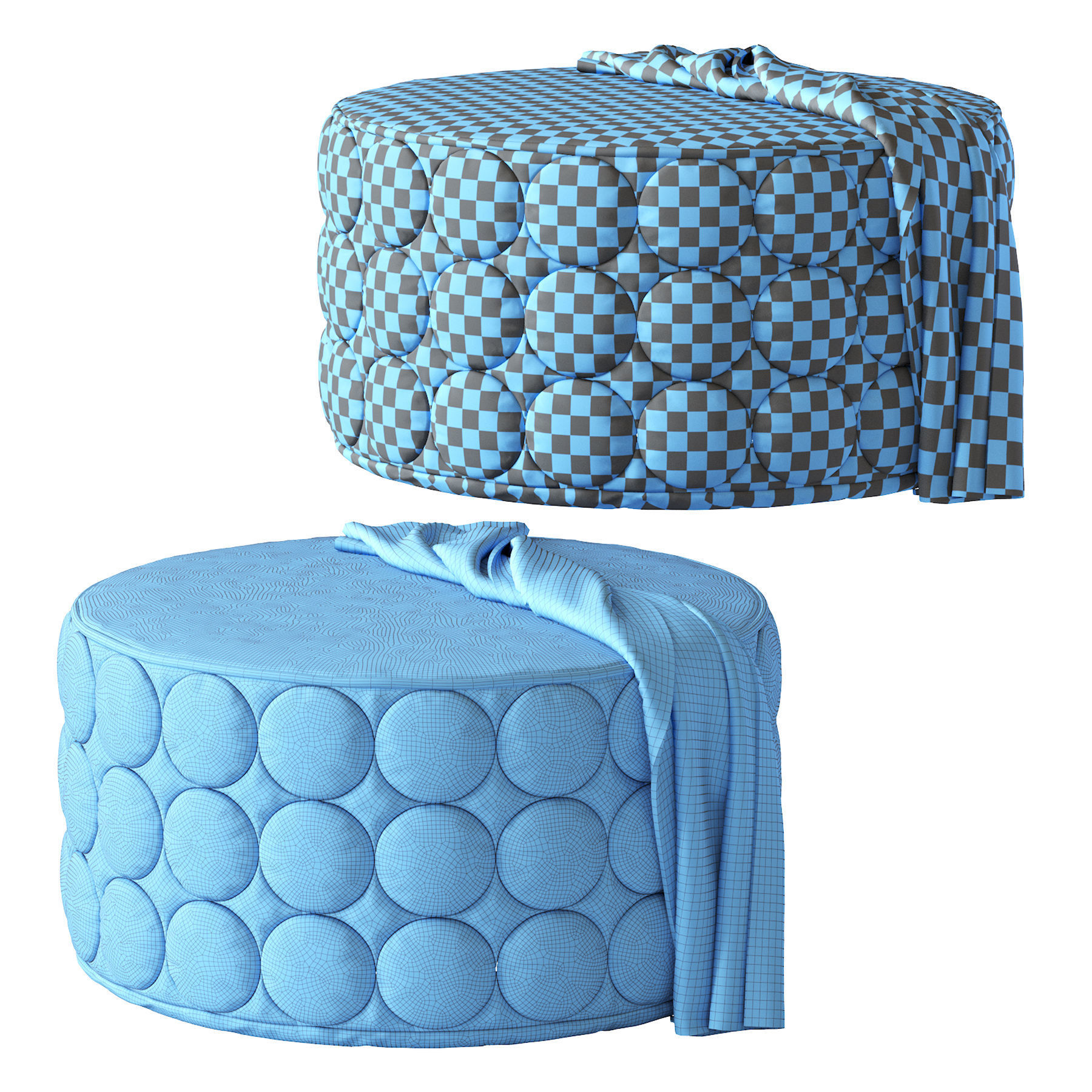 Pouf Velletri 3D model_4