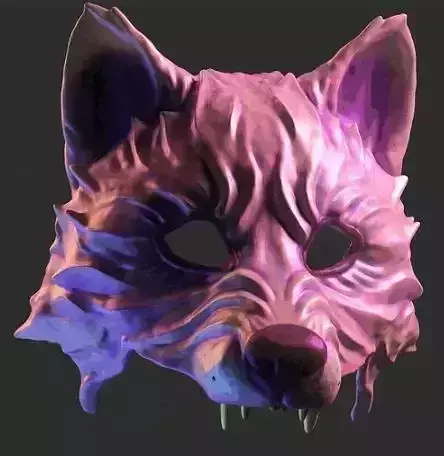 fantasy wolf mask 3D print model fantasy wolf mask 3D print model