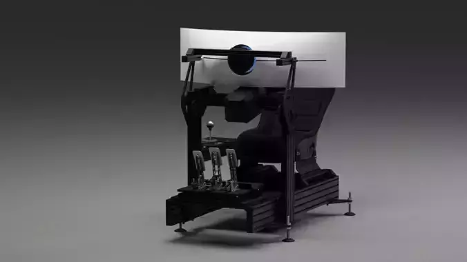 Racing Simulator Complete Sim Rig 3D model