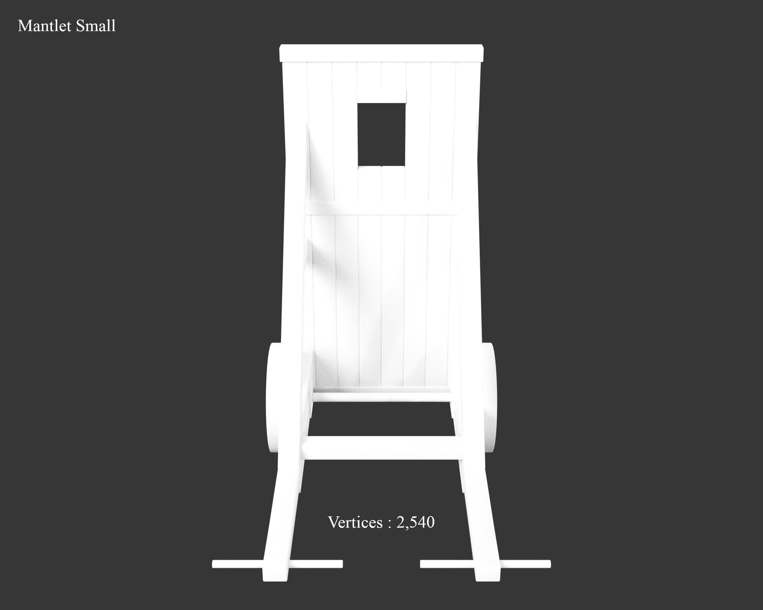 Medieval Defense Wood Mantlet Low-poly 3D model_19