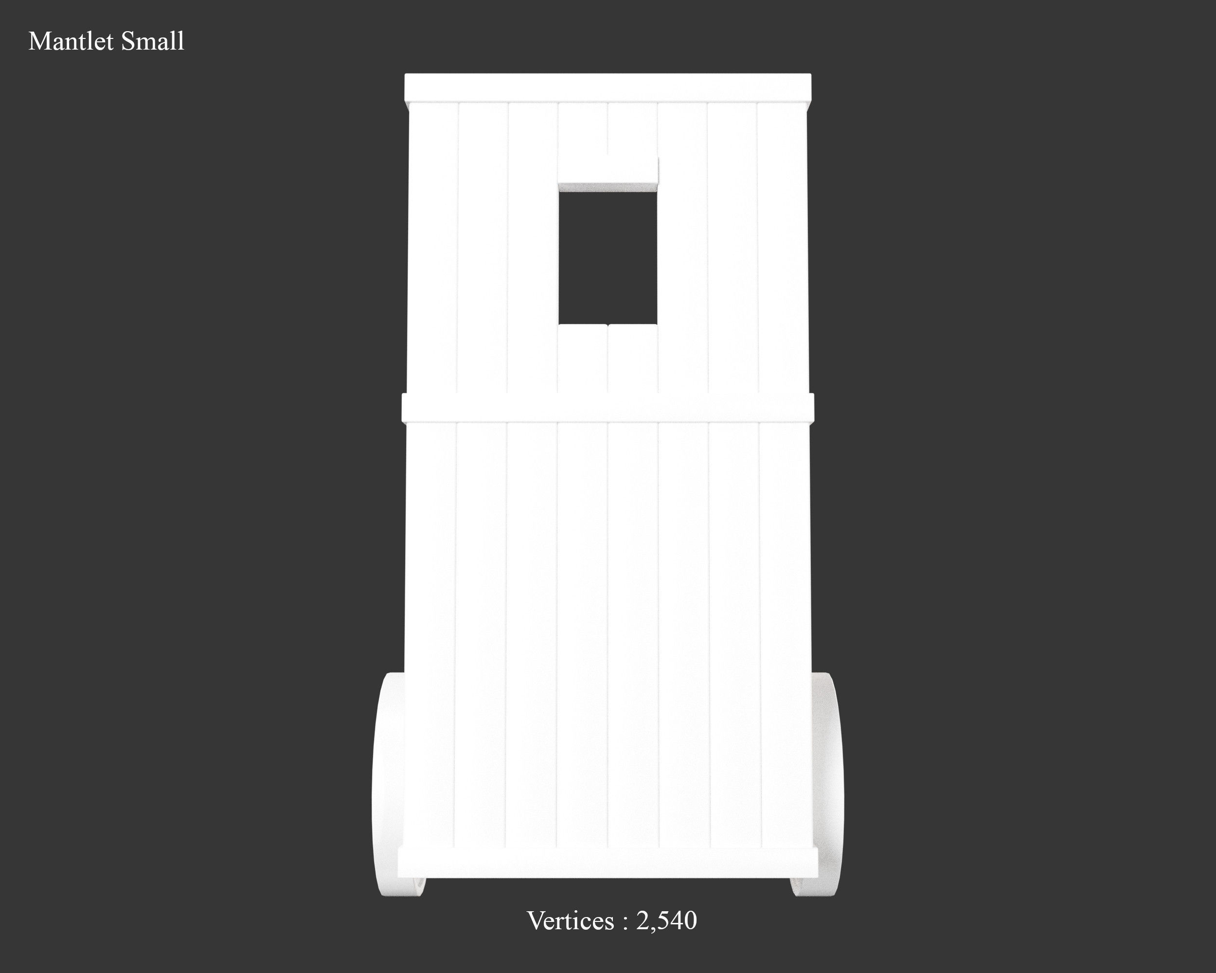 Medieval Defense Wood Mantlet Low-poly 3D model_16