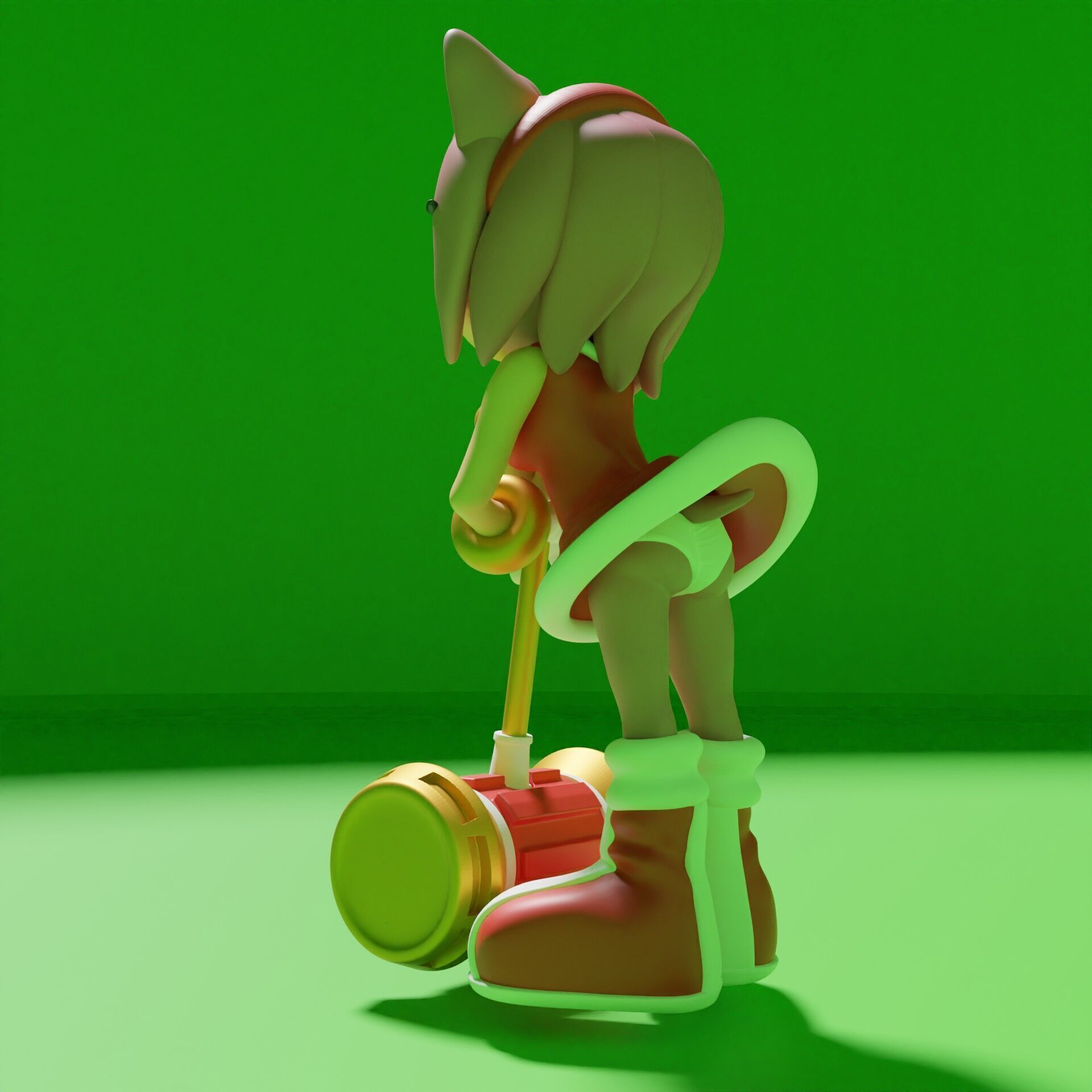 Amy Rose model 3D print 3D print model_5