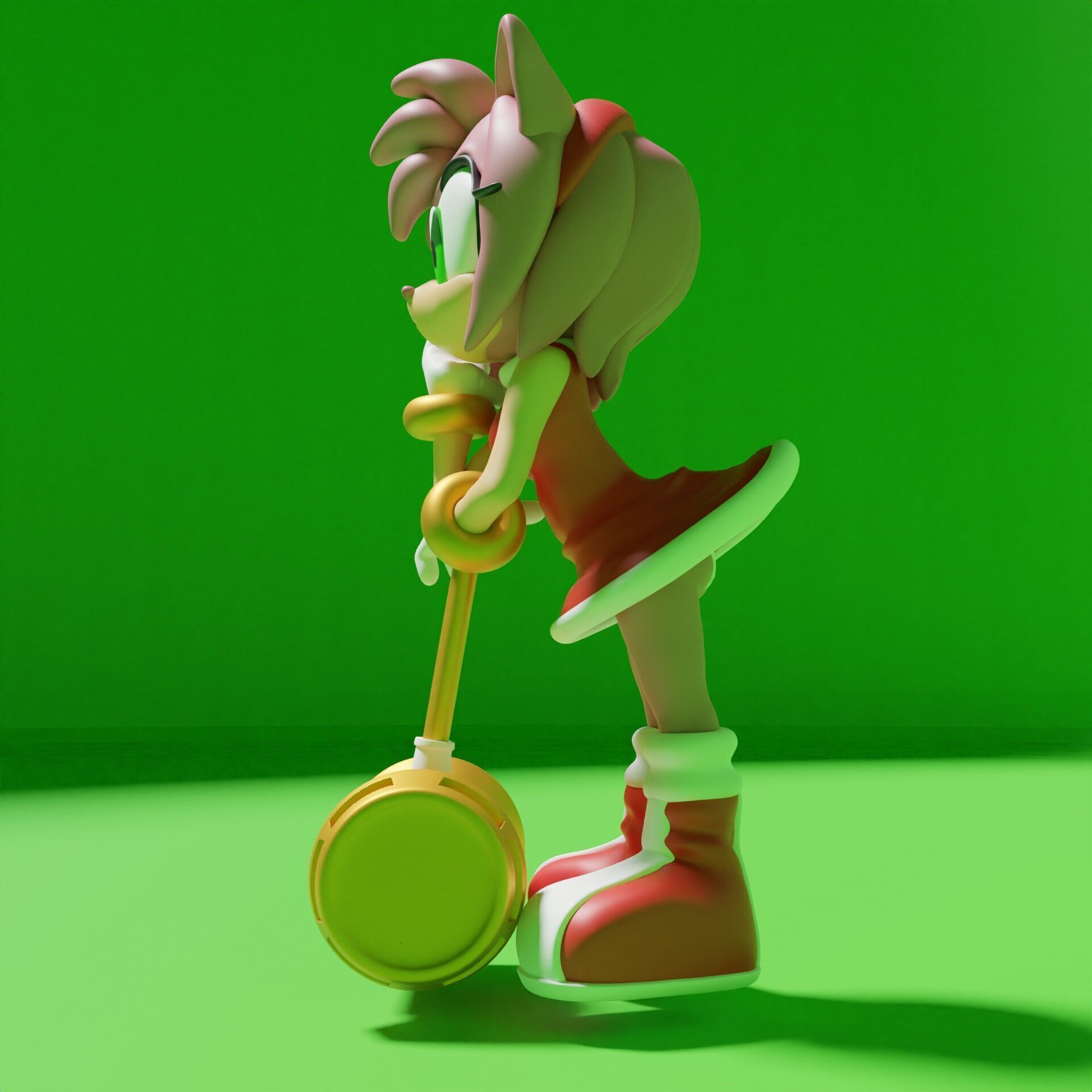 Amy Rose model 3D print 3D print model_6