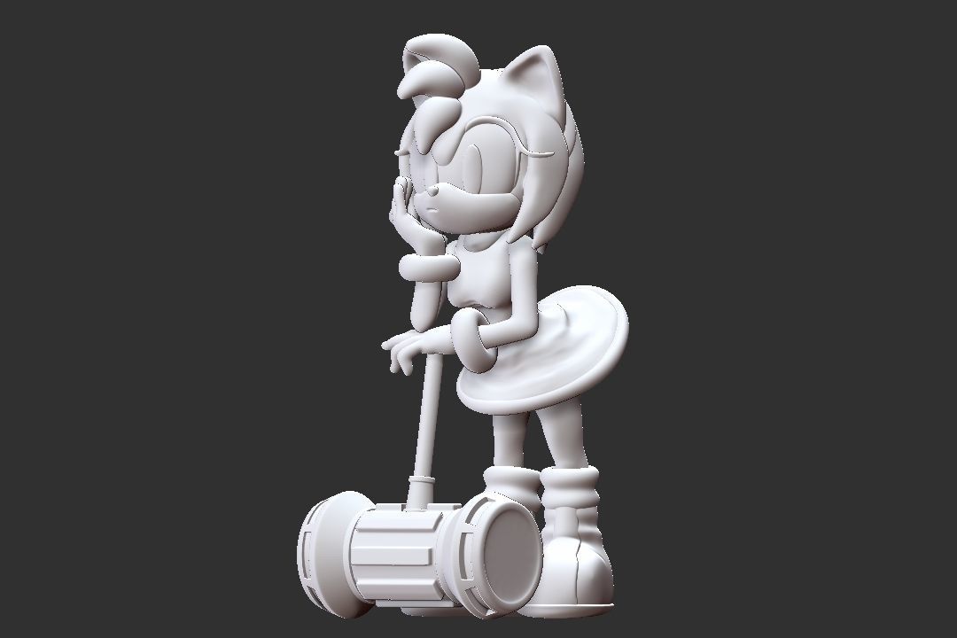 Amy Rose model 3D print 3D print model_9