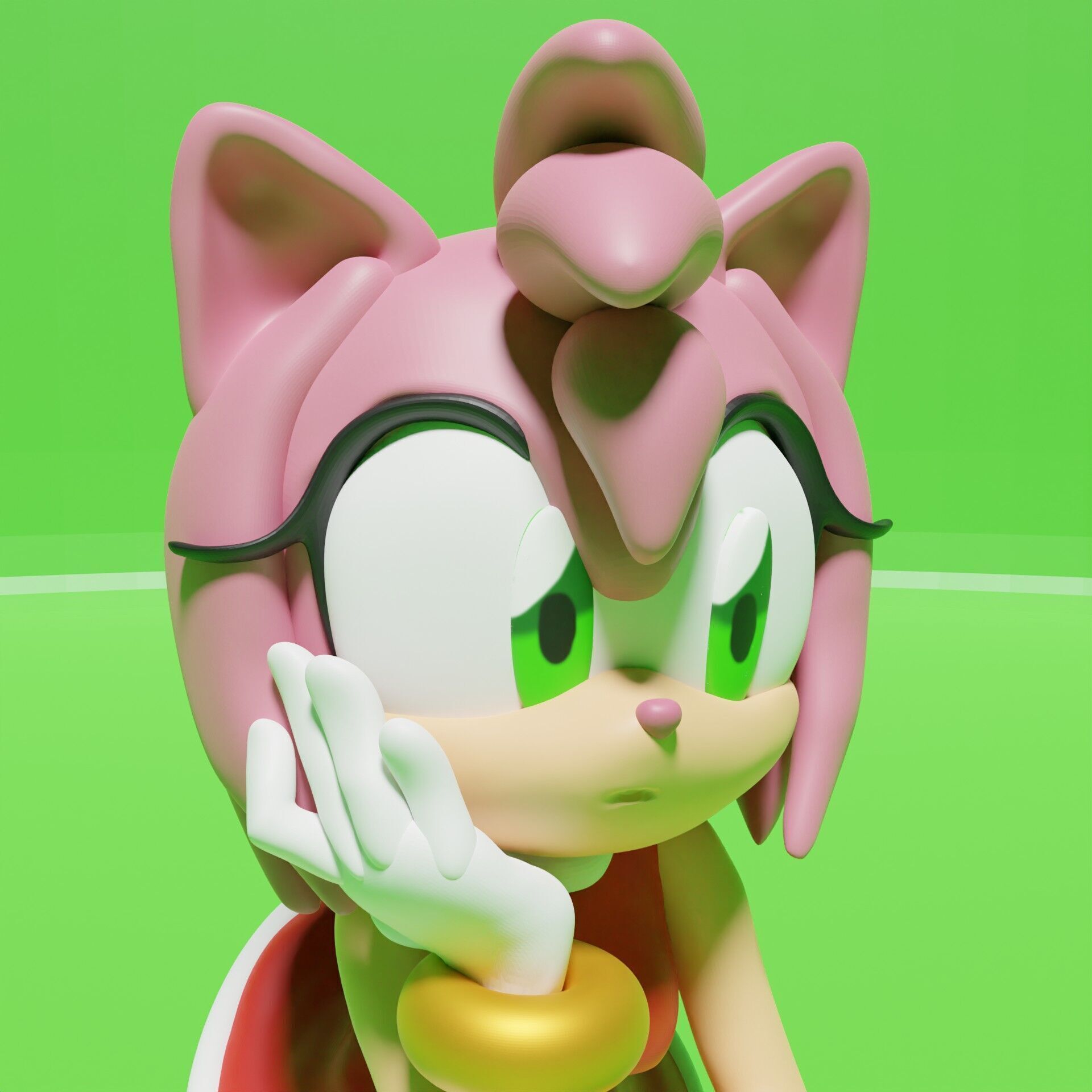 Amy Rose model 3D print 3D print model_3