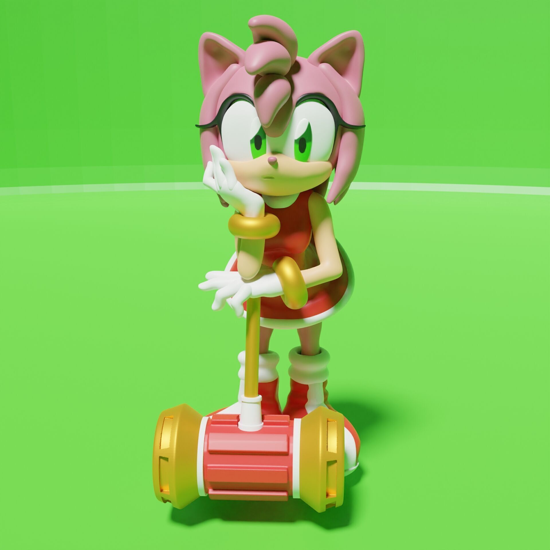 Amy Rose model 3D print 3D print model_1