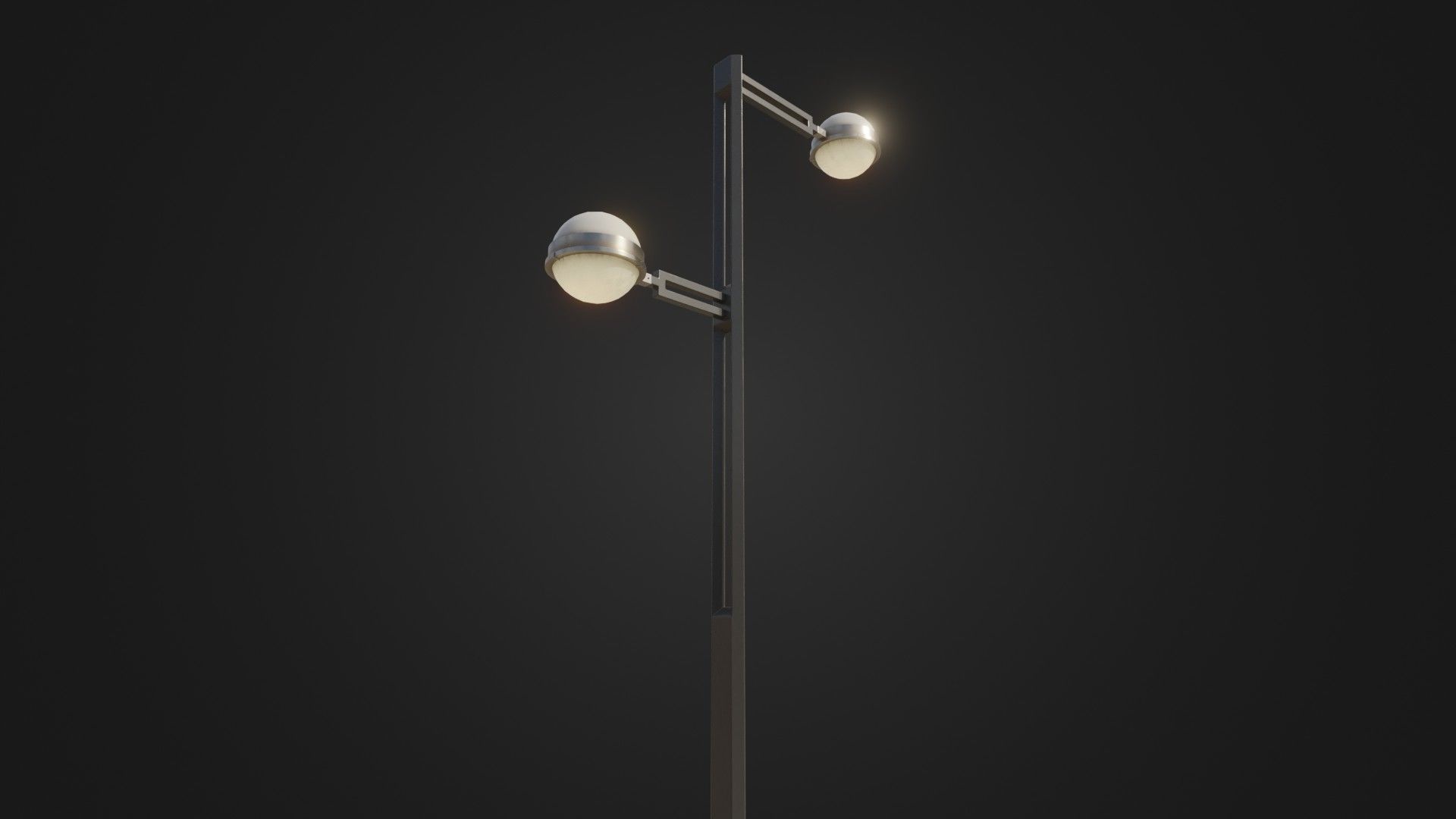 Street Light 22 Low-poly 3D model_2
