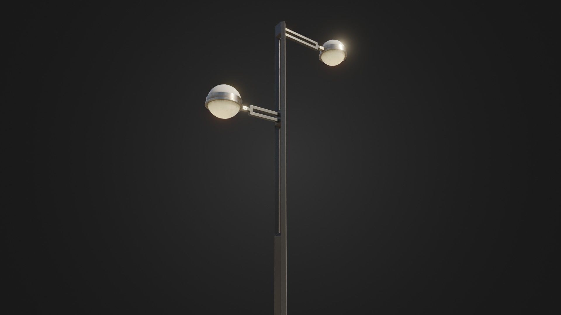 Street Light 22 Low-poly 3D model_1