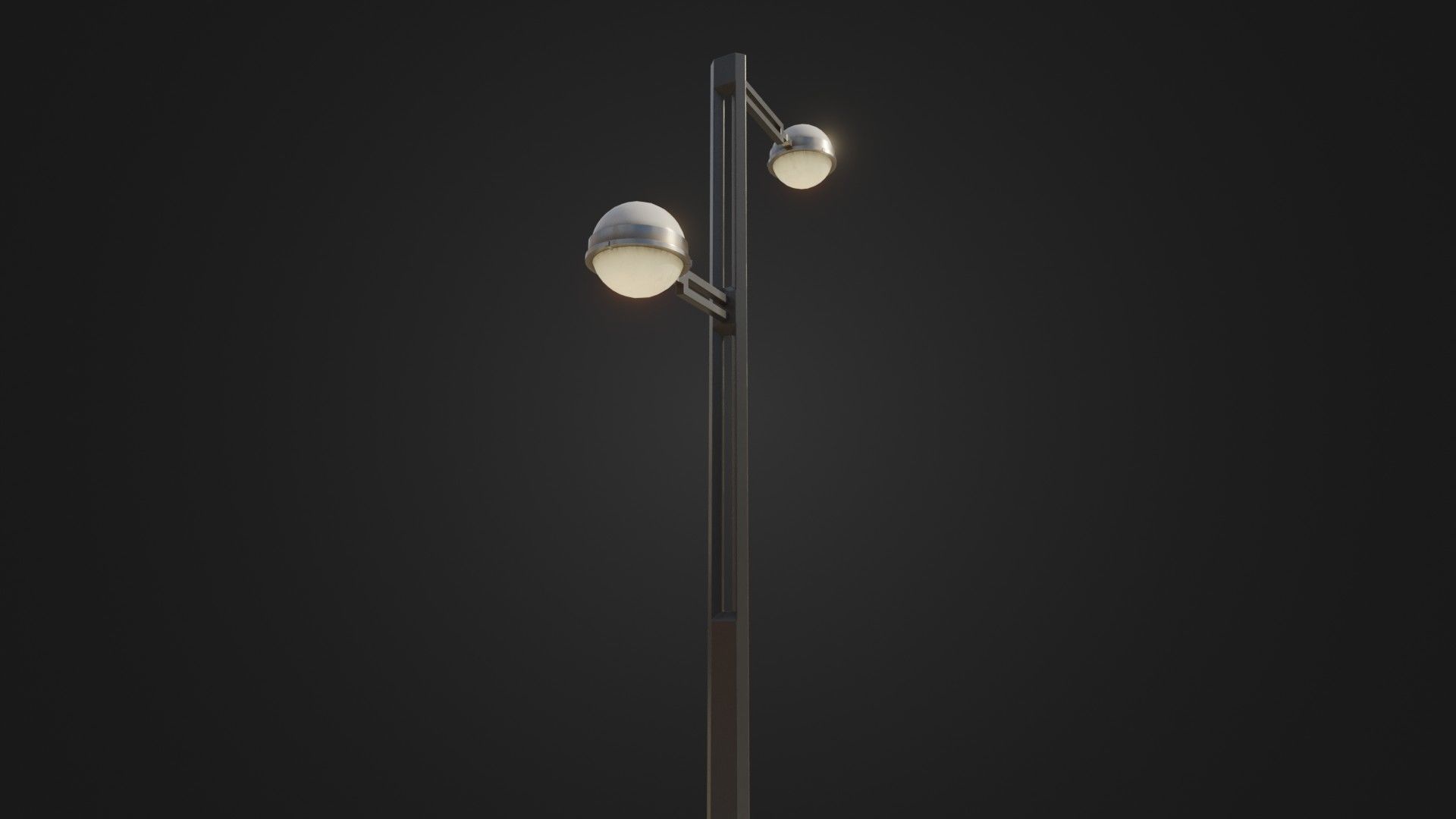Street Light 22 Low-poly 3D model_4