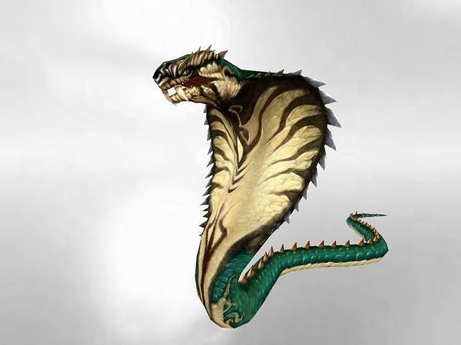 King Cobra Low Poly Low-poly 3D model