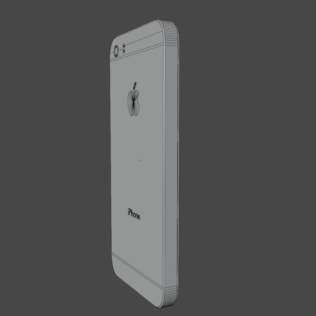 IPhone 5s Gold and Silver Low-poly 3D model_11