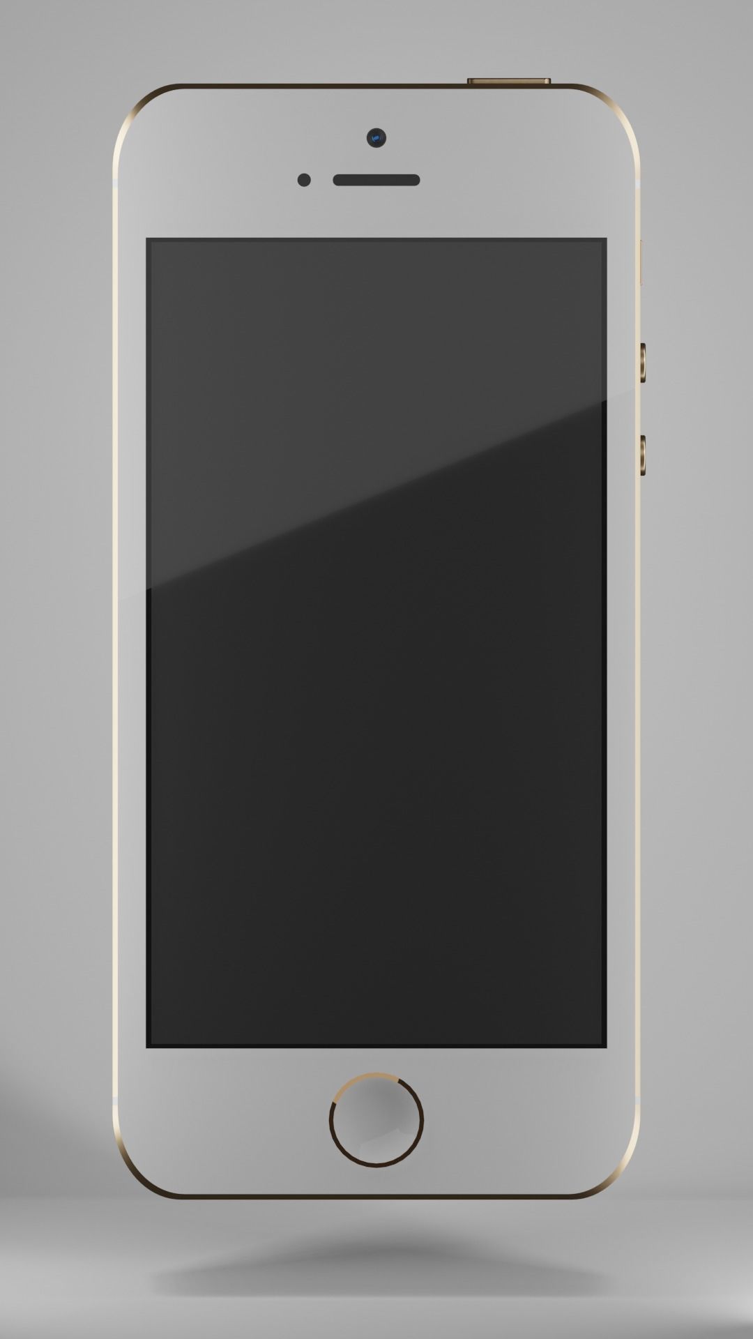 IPhone 5s Gold and Silver Low-poly 3D model_9