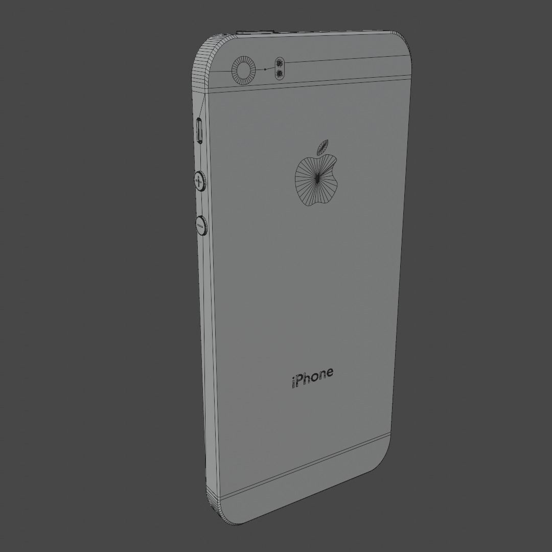 IPhone 5s Gold and Silver Low-poly 3D model_13