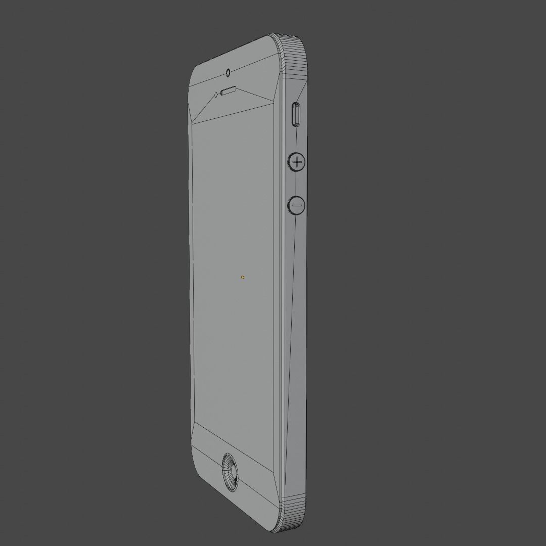 IPhone 5s Gold and Silver Low-poly 3D model_12
