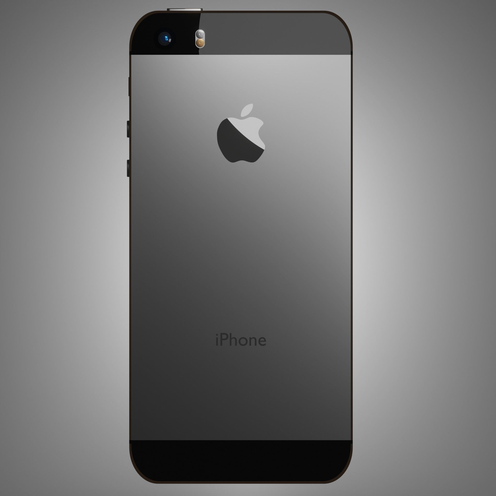 IPhone 5s Gold and Silver Low-poly 3D model_4