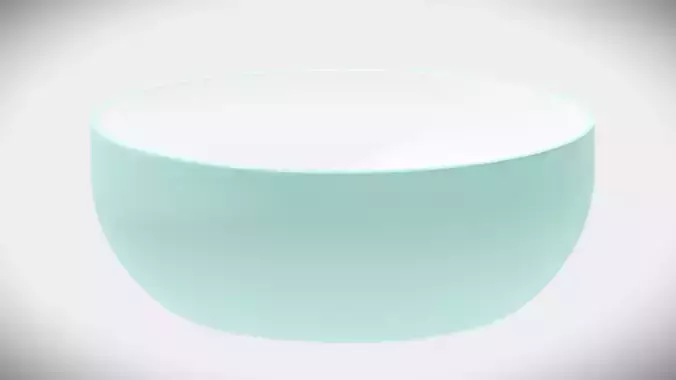 High Poly Mint Green Bowl